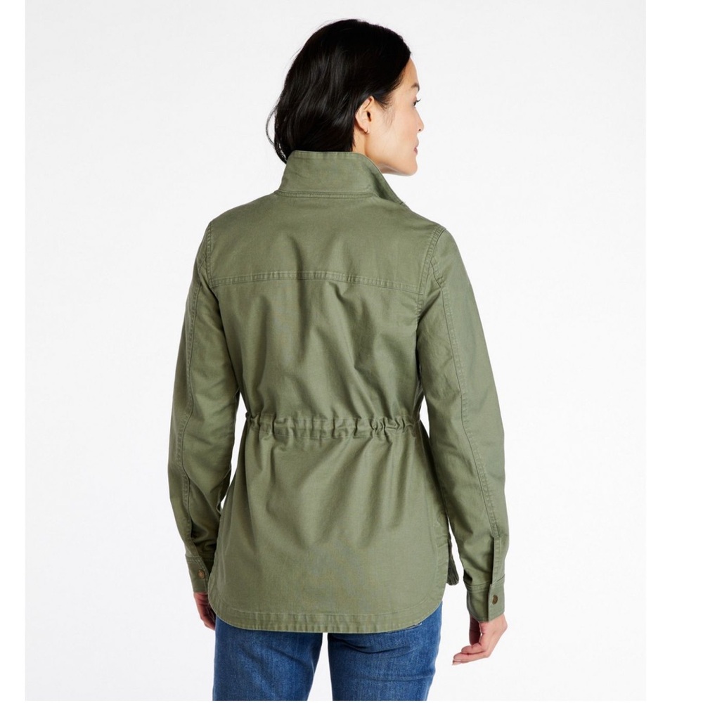 L.L. Bean Olive Utility Field Jacket 100% Cotton - Size Medium - Picture 2 of 9